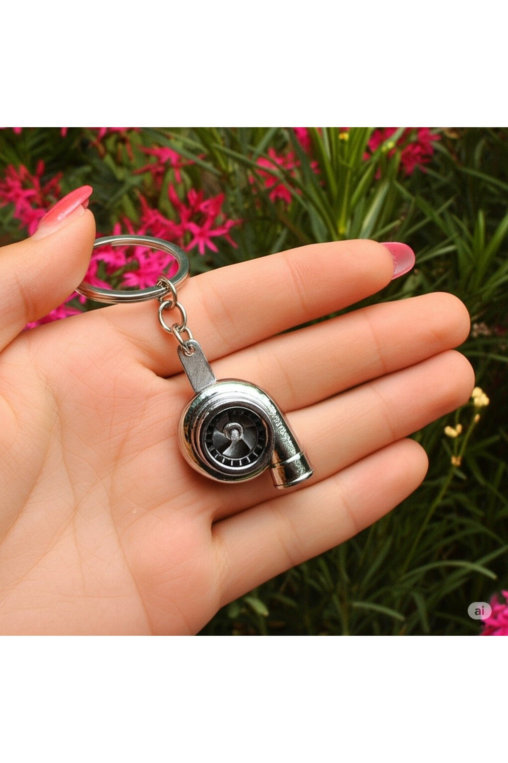 Metal Turbo Anahtarlık – Renkli ve Şık Oto Aksesuarı