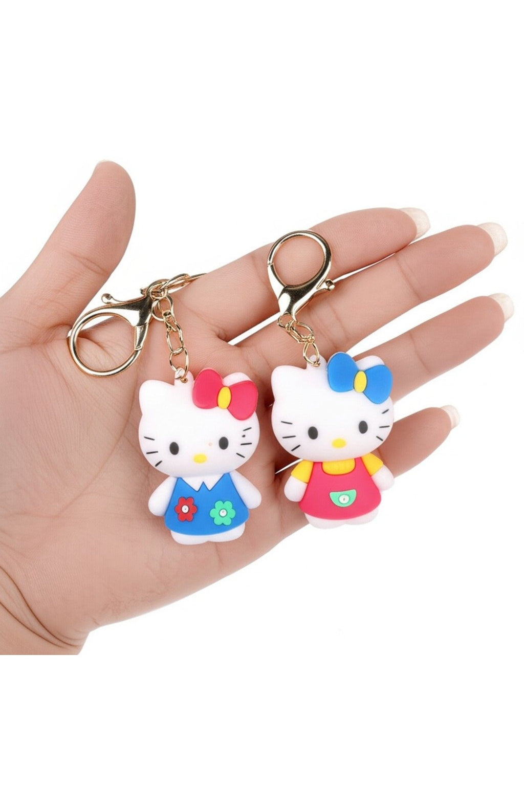 Hello Kitty 3D Renkli Sevimli Silikon Büyük Boy Lüks Anahtarlık & Çanta Aksesuarı