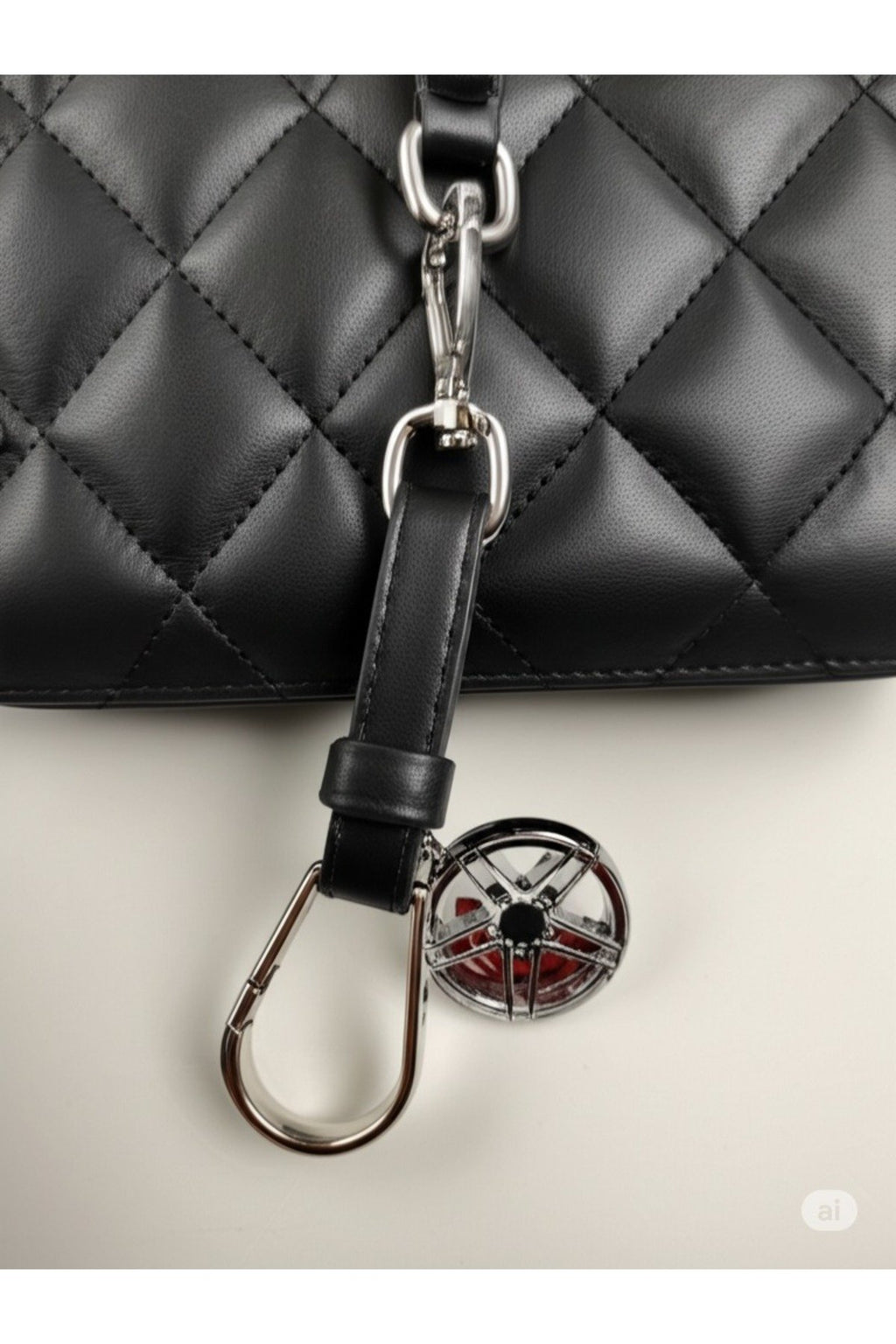 Metal Jant Döner Disk Lüks Anahtarlık – Tekerlek Görünümlü, Dönme Özellikli Araba Aksesuarı