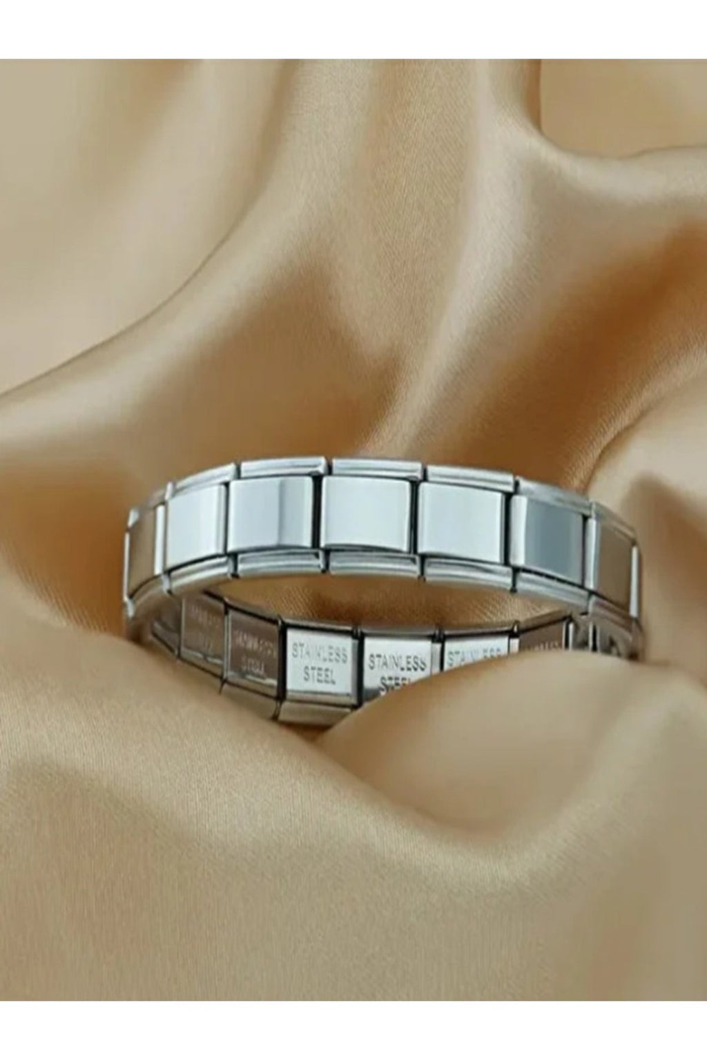 Paslanmaz Çelik İtalyan Charm Bileklik – Zarif, Dayanıklı , 3 Adet Rastgele Charm