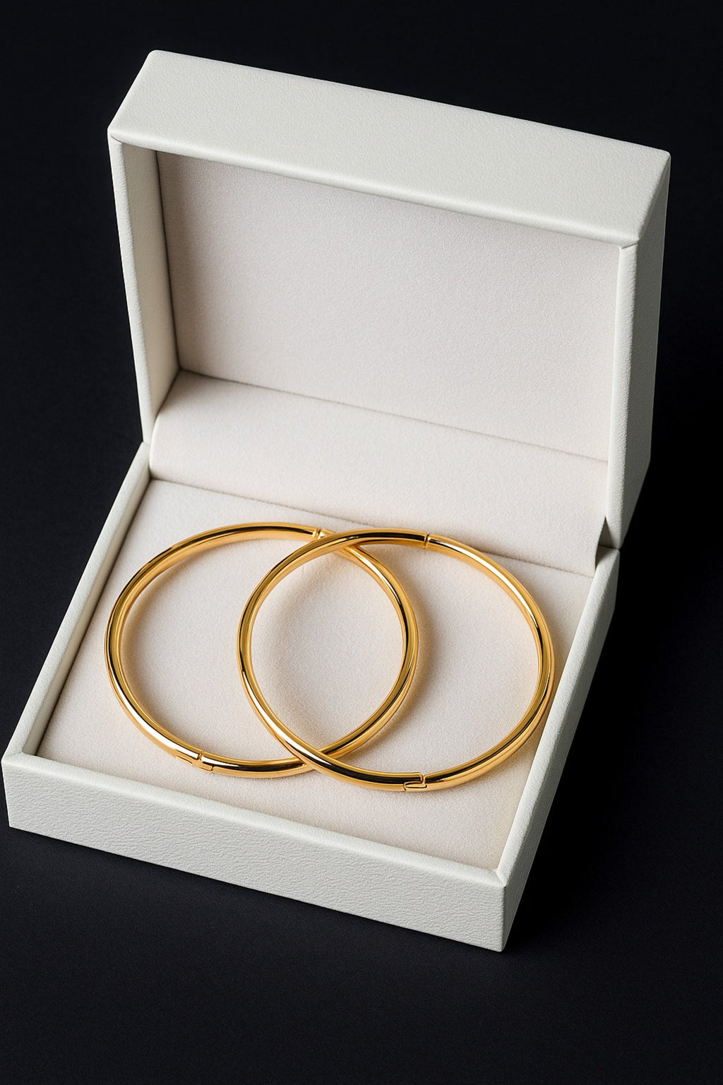 Xuping Kararmaz İkili Bilezik – 14 Ayar Altın Kaplama, 6.2 CM Modern Stil