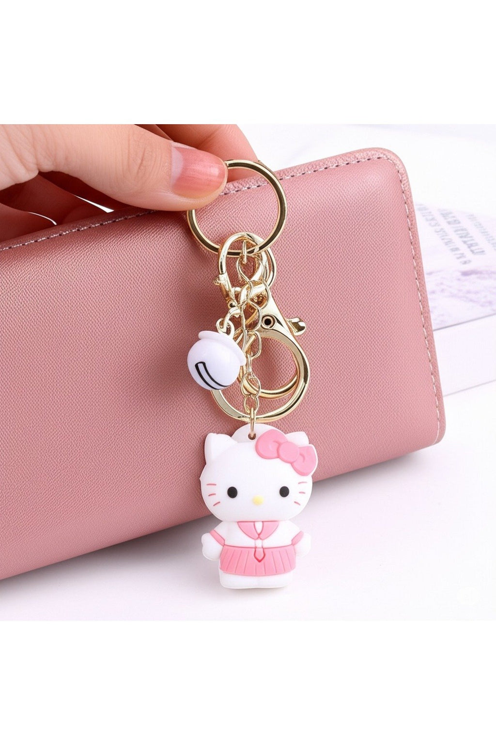 Hello Kitty 3D Renkli Sevimli Silikon Büyük Boy Lüks Anahtarlık & Çanta Aksesuarı